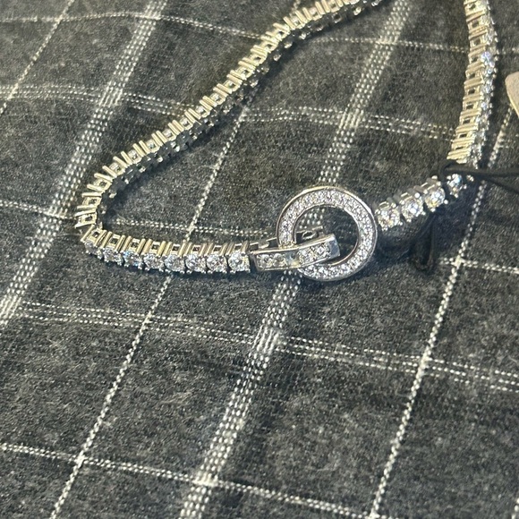 Kiera Couture Silver Tennis Bracelet with Sparkling Crystals - Picture 3 of 3